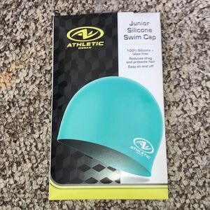 Athletic Works Kids Silicone Swim Cap - Aqua